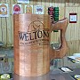 Wooden beer jug on the bar